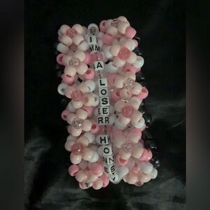 💗 Loser Baby Rotating Kandi Cuff Angel Dust Themed Hazbin Hotel